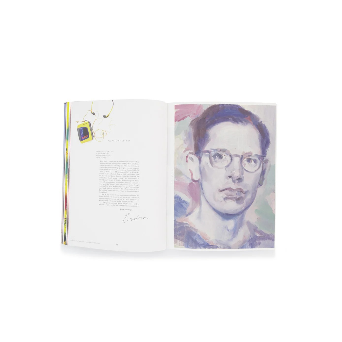 A Magazine Curated by Erdem — curator's letter spread