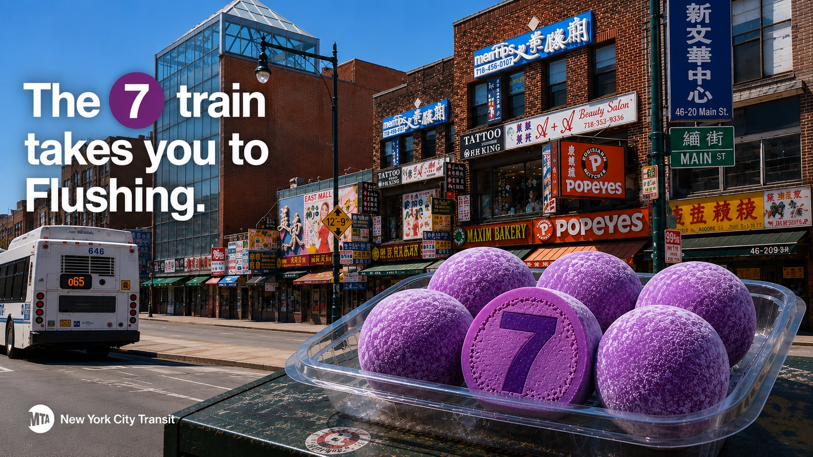 The 7 train takes you to Flushing